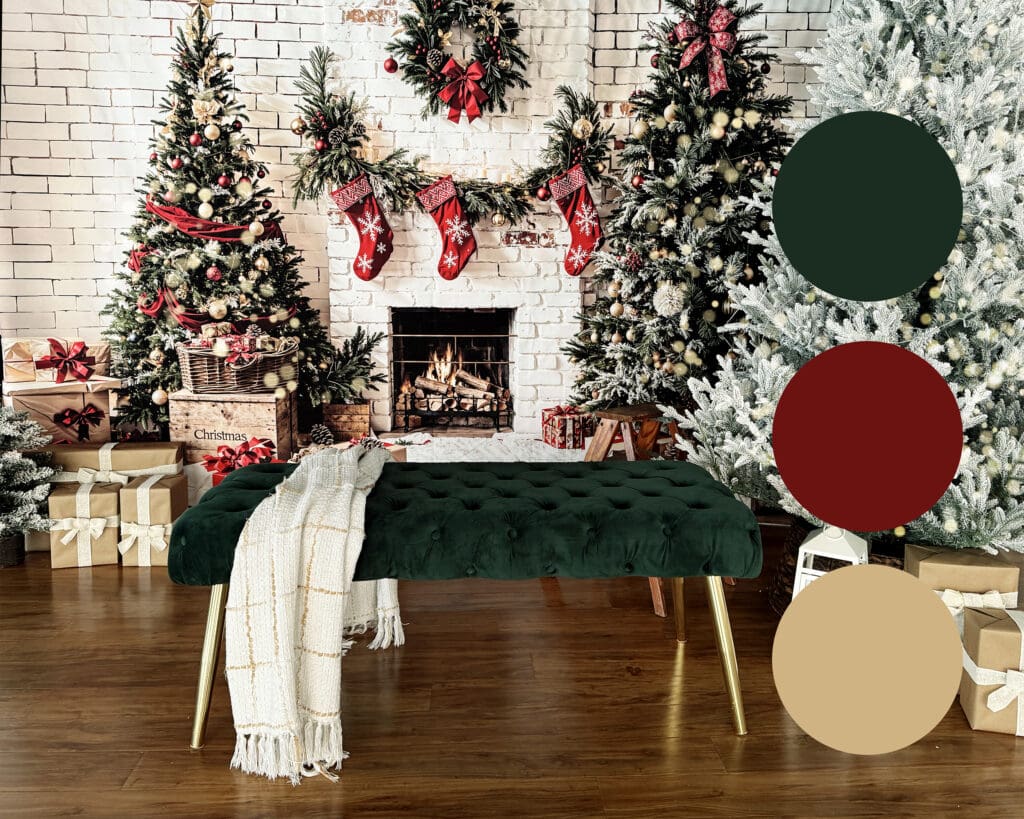 classic festive christmas session setup